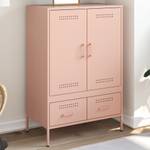 Highboard DE7834 Pink - Metall - 39 x 102 x 68 cm