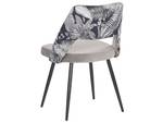 Chaise de salle à manger ANSLEY Noir - Gris - Gris lumineux