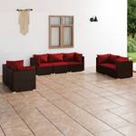 Salon de jardin (lot de 7) 3013635-15 Marron - Rouge - Brun rouge