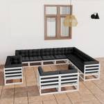 Garten-Lounge-Set (12-teilig) 3009712-2 Anthrazit - Weiß