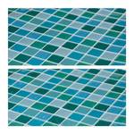 Mosaik Fliesenaufkleber im 10er Set Grün - Hellblau - Türkis