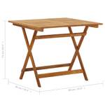 Gartentisch Braun - Massivholz - Holzart/Dekor - 90 x 75 x 90 cm