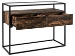 Table d'entrée MAUK Noir - Marron - Bois manufacturé - 100 x 80 x 40 cm