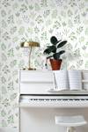 papier peint fleurs au style scandinave Lilas