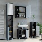 Mobilier de salle de bains Fynn Anthracite - Blanc brillant