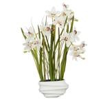 Plante artificielle Cymbidium Blanc crème - Polyrotin