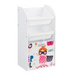 Étagère étroite pour enfants Noir - Rose foncé - Blanc - Bois manufacturé - Matière plastique - 43 x 81 x 30 cm