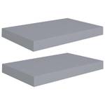 Wandregal (2er Set) 3016416-5 Grau - 23 x 40 cm - Anzahl Teile im Set: 2