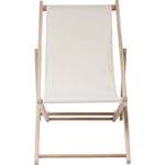 Liegestuhl Easy Summer Weiß - Massivholz - Holzart/Dekor - 56 x 96 x 96 cm