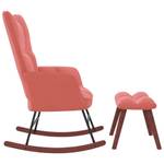 chaise à bascule avec tabouret 3011660-2 Rose foncé