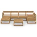 Garten-Lounge-Set (7-teilig) 3009810-1 Braun - Massivholz - Holzart/Dekor - 70 x 30 x 70 cm