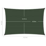 Voiles d'ombrage 3016419-1 Vert foncé - 450 x 350 cm