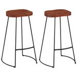 Tabouret de bar 296889 (lot de 2) Marron - 50 x 78 x 40 cm