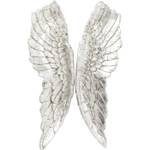 Wandschmuck Angel Wings Silber - Kunststoff - Stein - 61 x 106 x 5 cm