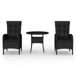 Bistro-Set 3015265-1 (3-teilig) Schwarz - 80 x 80 cm