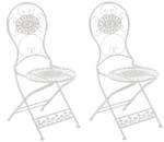 Chaises de jardin Mani Lot de 2 Blanc