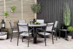 Gartenset Parma 7-teilig Grau - Holz teilmassiv - 140 x 73 x 140 cm