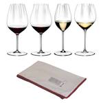 Tasting-Set + Tuch Performance 4er Set Glas - 1 x 1 x 1 cm