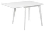 Table à manger Roxby Blanc - En partie en bois massif - 120 x 76 x 80 cm