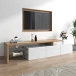 Buffet TV Cronus Ⅱ Blanc brillant - Bois - Blanc