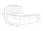 Boxspringbett mit Topper BELIZE Glas Weiß - Breite: 200 cm - H4