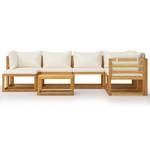 Garten-Lounge-Set (8-teilig) 3009697-17 Weiß - Massivholz - Holzart/Dekor - 68 x 29 x 68 cm