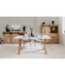 Buffet Manzano Beige - Bois manufacturé - 40 x 87 x 180 cm