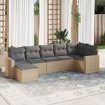 Gartensitzgruppe K6552(7-tlg) Beige - Massivholz - 69 x 62 x 66 cm