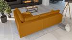 Skandinavisches Ecksofa Amber mit Hocker Gelb - Ecke davorstehend rechts