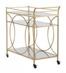 Rechteckiger Trolley Gold - Metall - 80 x 80 x 40 cm