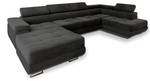 Ecksofa CASONE R-S Schwarz - Ecke davorstehend rechts