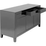 Buffet Luxury Push Gris - Verre - 141 x 77 x 45 cm