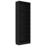 Bücherregal 3016500-1 Schwarz - 60 x 175 cm