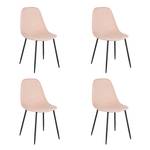 Lot de 4 chaises rembourrée Corby Blanc