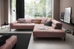 Ecksofa OHIO Pink - Armlehne davorstehend rechts - Ecke davorstehend rechts