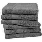 Handtücher 00000407 6er-Set Grau - Textil - 50 x 1 x 70 cm