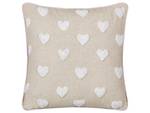 Coussin décoratif GAZANIA Beige - Blanc - 45 x 8 x 45 cm - Nombre de pièces dans le lot : 1