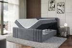 Boxspringbett IDRIKO-Z Steingrau - Breite: 180 cm - H4