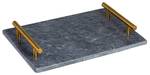 Tablett Marble Grau - Naturfaser - 20 x 5 x 30 cm