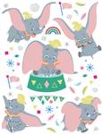 Wandtattoo Dumbo Pink - Naturfaser - Textil - 85 x 65 x 65 cm
