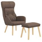 Relaxsessel mit Hocker 3012685-2 Taupe