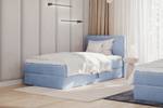 Boxspringbett MITTO CONTI Blau - Breite: 80 cm - H3