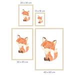 Fuchs gerahmtes Poster 13 x 18 cm