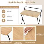 Klapptisch VH33546ZMDE Braun - Holzwerkstoff - 43 x 80 x 64 cm