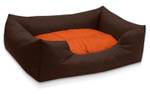 Lit pour chien, coussin MIMI Marron - Orange - 55 x 18 x 70 cm