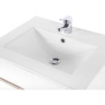 Badezimmer Möbel Set Hochgl. weiß 60cm Weiß - Holzwerkstoff - 160 x 200 x 46 cm