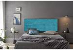 TÊTE DE LIT CALA TISSU TURQUOISE 130 Turquoise - Profondeur : 130 cm