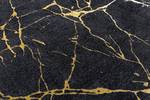 Teppich MARBLE Schwarz - Gold - Kunststoff - Stein - Textil - 240 x 1 x 160 cm