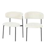 Lot de 2 chaises Ester Beige - Textile - 58 x 78 x 54 cm