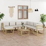 Garten-Lounge-Set 3016481-10 (9-teilig) Weiß - Holzwerkstoff - Holzart/Dekor - 64 x 70 x 64 cm